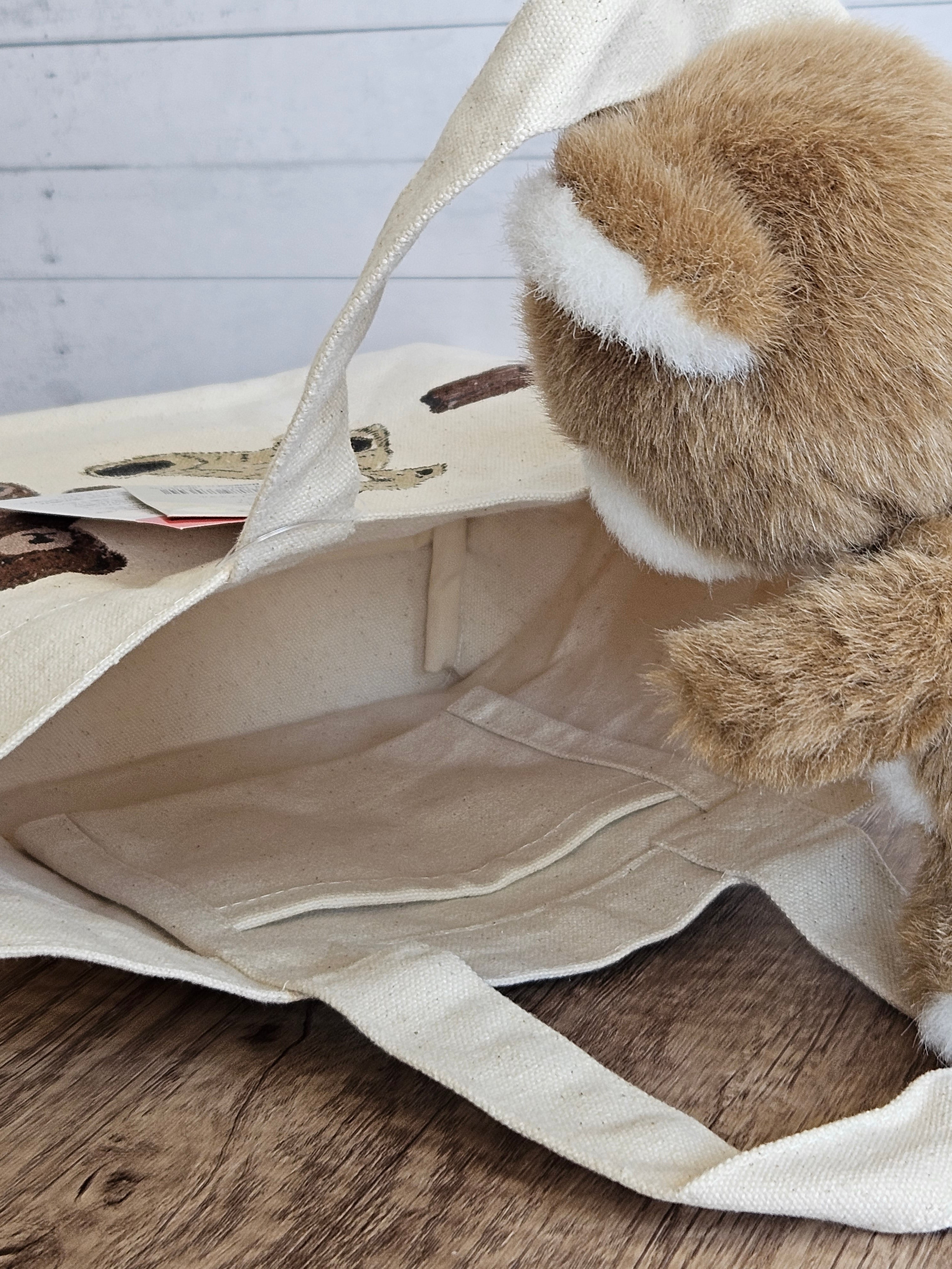 Dear Bear 泰迪熊刺繡迷你帆布包👜