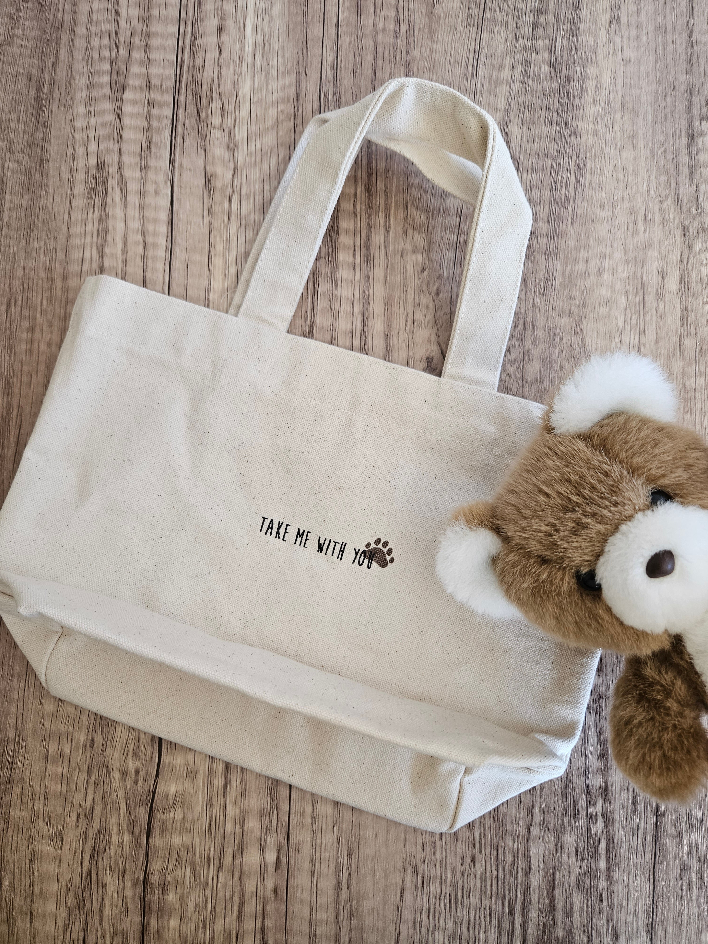 Dear Bear 泰迪熊刺繡迷你帆布包👜