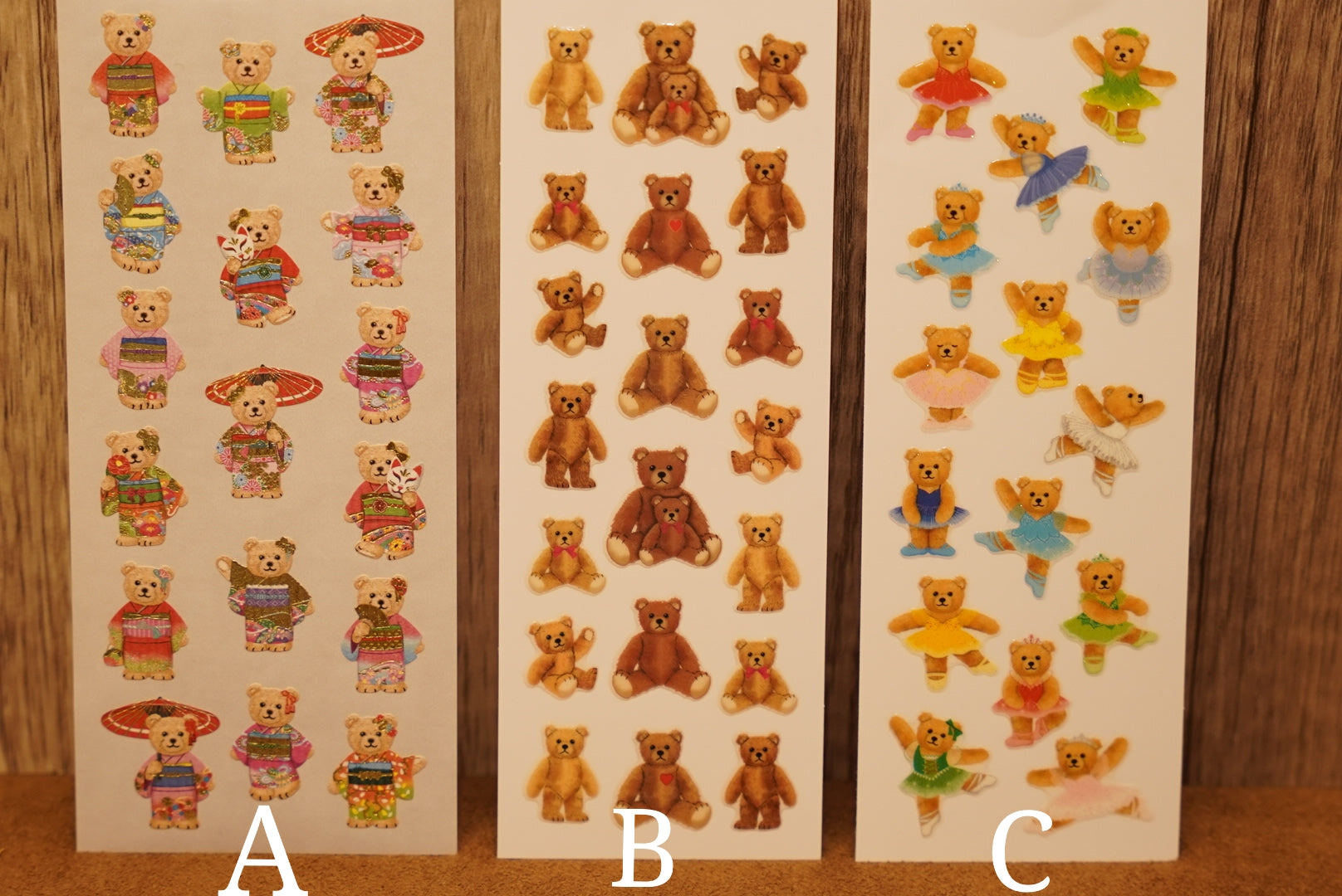 日本製｜泰迪熊閃粉貼紙 ✨️