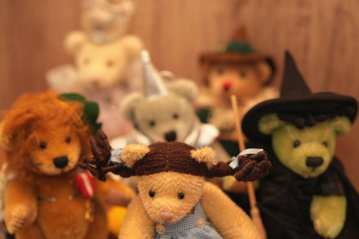 2000 Franklin Mint "The Wizard of Oz" Teddy Bear Complete Set 🏰