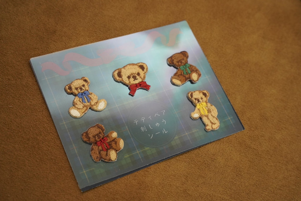 經典泰迪熊刺繡貼 5in1 🧵🐻
