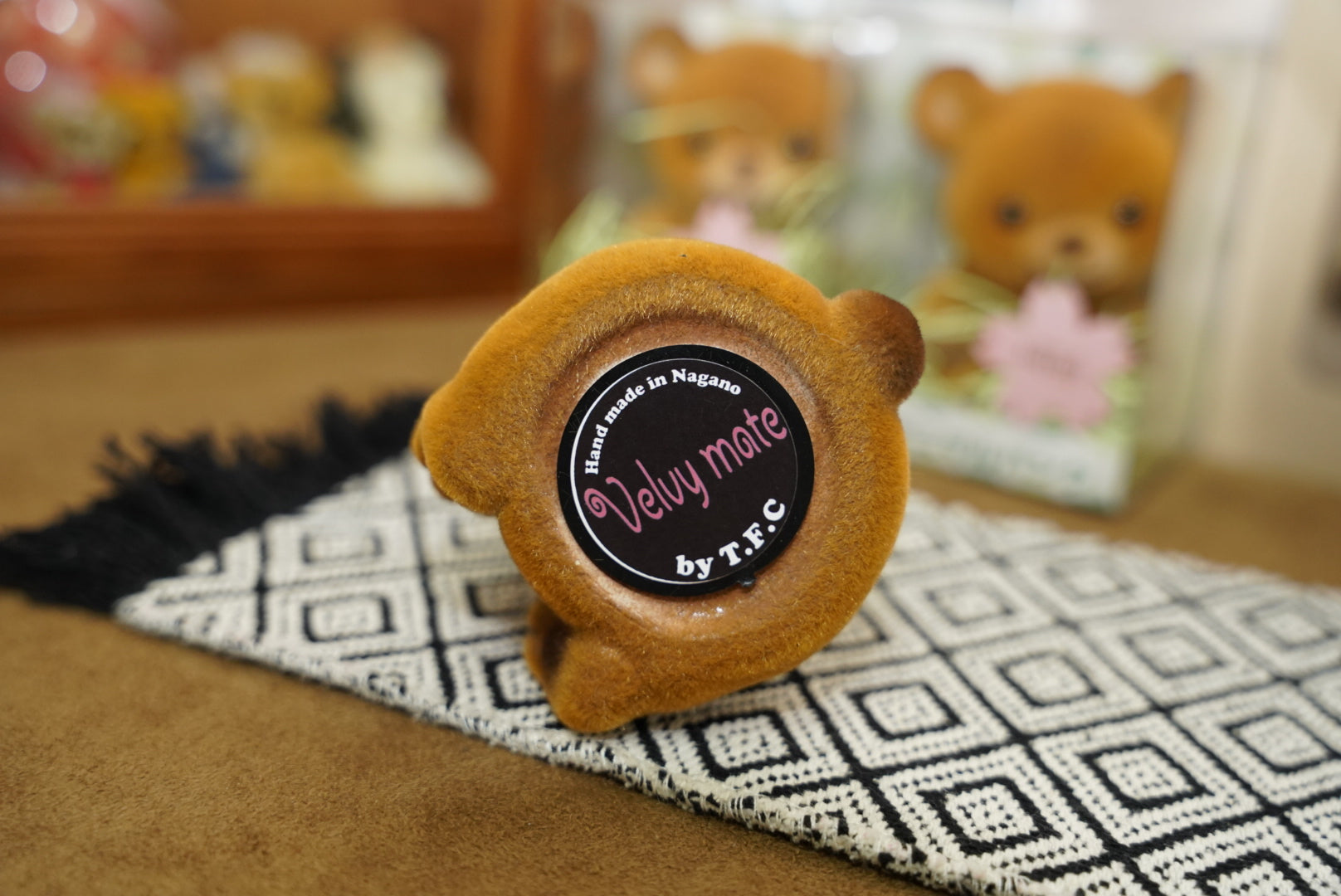 日本製 植絨泰迪熊儲錢箱