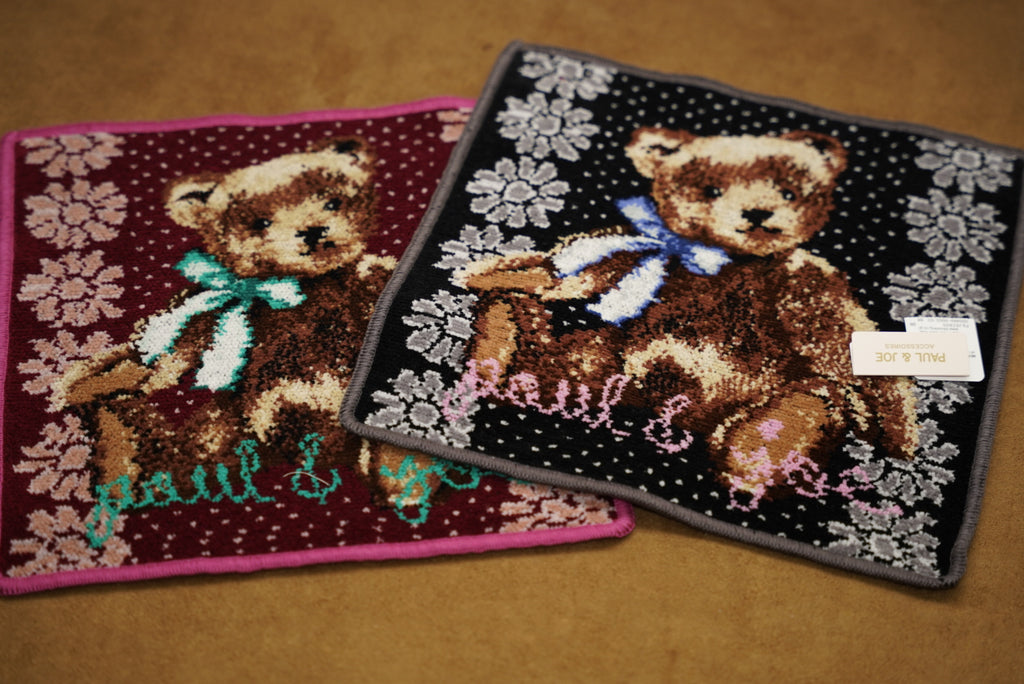 𝗣𝗔𝗨𝗟 & 𝗝𝗢𝗘 復古泰迪熊手帕