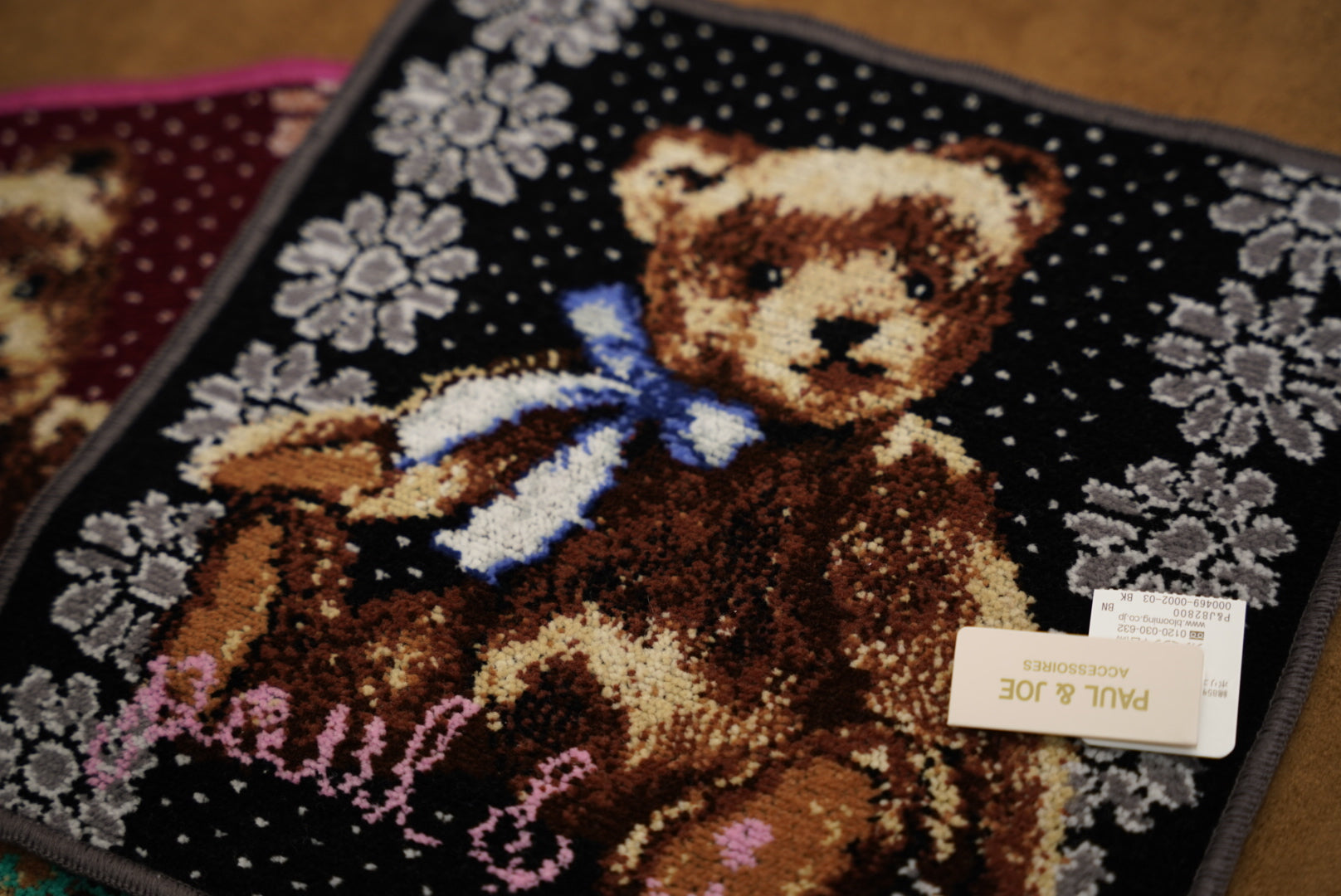 𝗣𝗔𝗨𝗟 & 𝗝𝗢𝗘 復古泰迪熊手帕