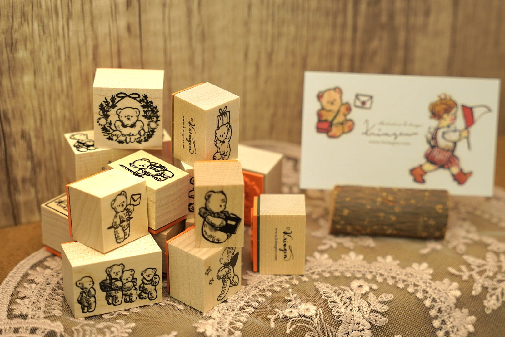 Krimgen 復古泰迪熊印章