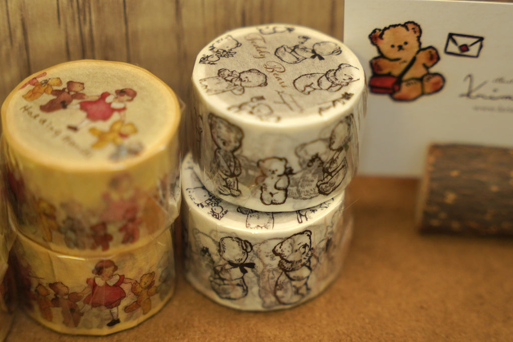 Krimgen 復古泰迪熊和紙膠帶 🧸