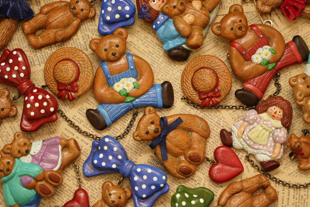 【Vol.2】Harumoriji 復古泰迪熊胸針🪞