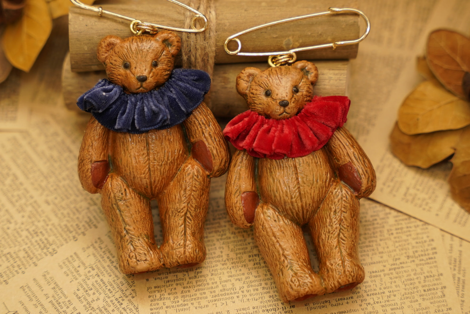 【Vol.2】Harumoriji 復古泰迪熊胸針🪞