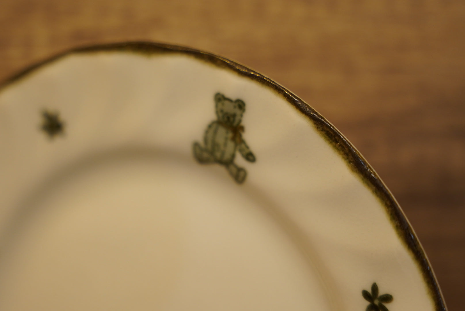 日本製｜美濃燒泰迪熊印花瓷碟🍽